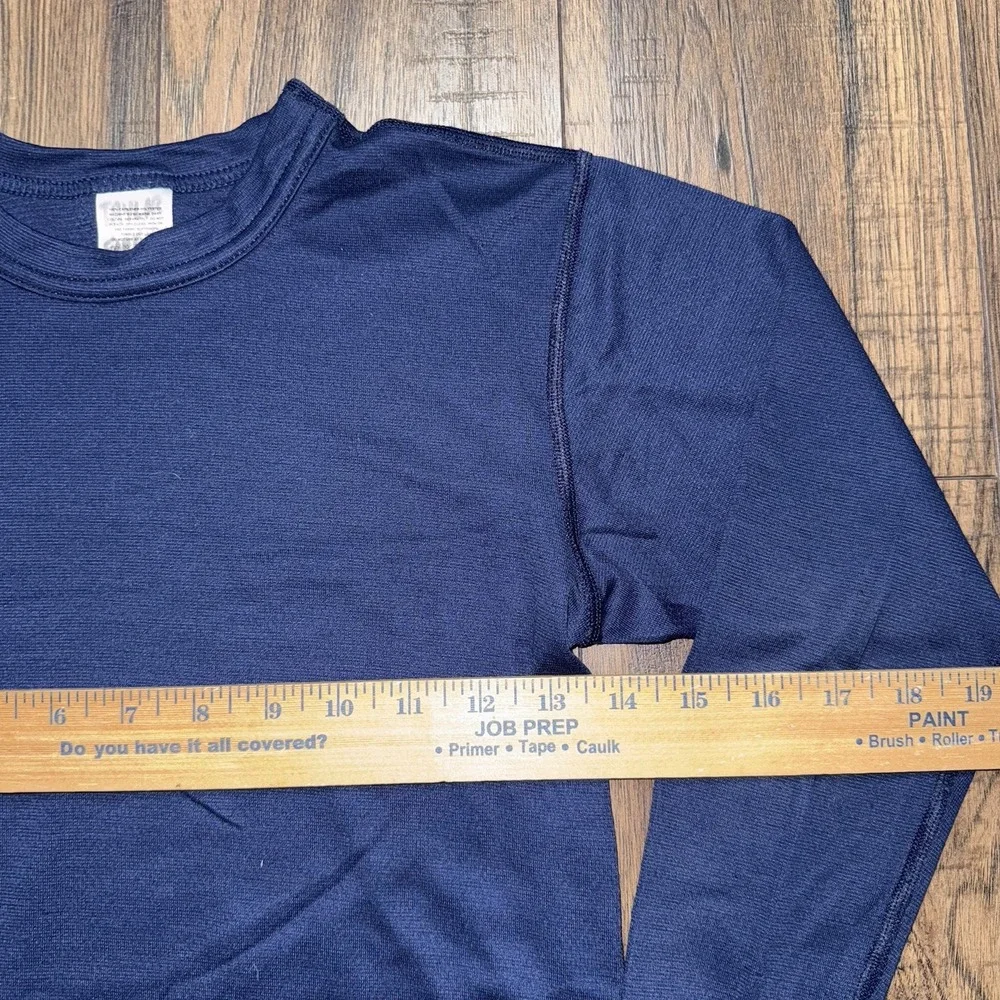 Patagonia Capilene Long Sleeve Shirt Made in USA Navy Blue Youth Size 8 Vintage